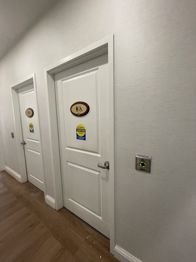 Door maintenance and servicing in progress